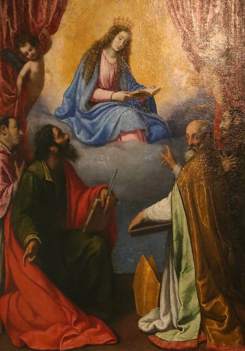 Assunta tra i santi Carlo Borromeo, Bartolomeo, Francesco e Martino, 1615 -  San Martino a Gangalandi